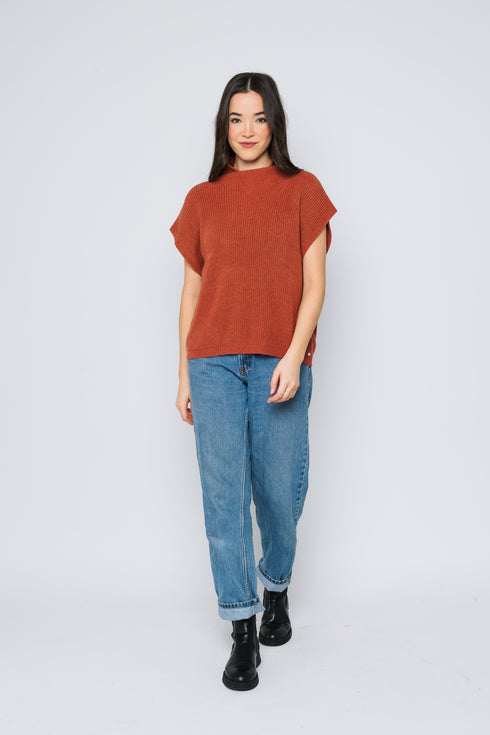 Shawna-Sleeveless Funnel Neck